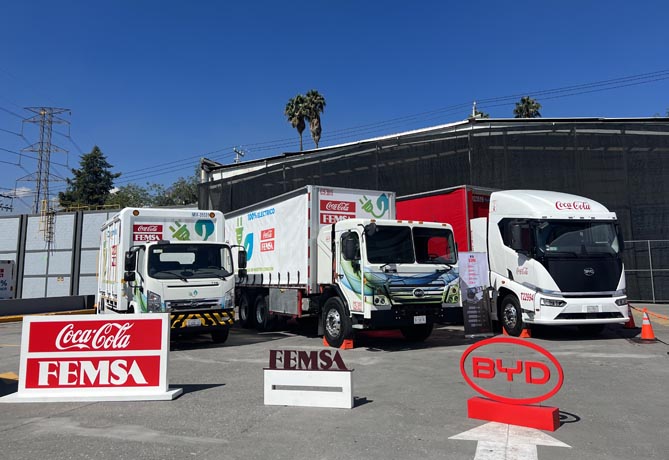 比亚迪携手FEMSA和Coca-Cola FEMSA，为饮料物流行业打造全新电动汽车